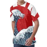 The Great Kanagawa Wave Print Men's Velvet T-Shirt