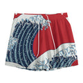 The Great Kanagawa Wave Print Mesh Shorts