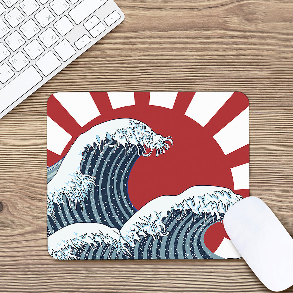 The Great Kanagawa Wave Print Mouse Pad
