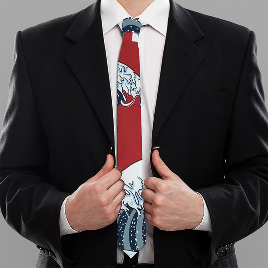 The Great Kanagawa Wave Print Necktie