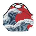 The Great Kanagawa Wave Print Neoprene Lunch Bag