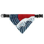 The Great Kanagawa Wave Print Over The Collar Dog Bandana