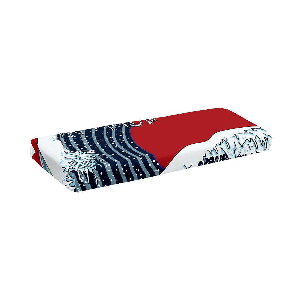 The Great Kanagawa Wave Print Piano Keyboard Cover