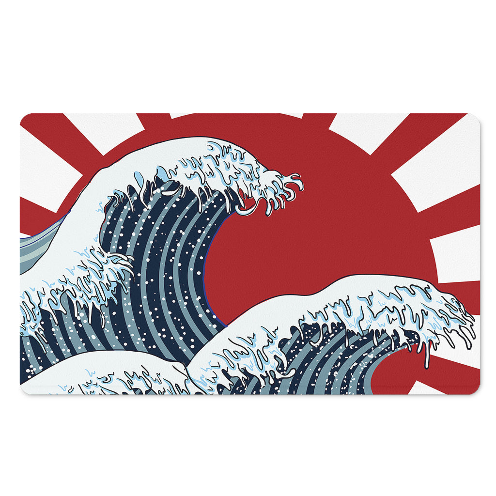 The Great Kanagawa Wave Print Polyester Doormat