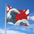 The Great Kanagawa Wave Print Polyester Flag