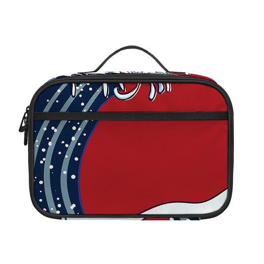 The Great Kanagawa Wave Print Portable Lunch Bag