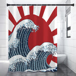 The Great Kanagawa Wave Print Premium Shower Curtain