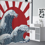 The Great Kanagawa Wave Print Premium Shower Curtain