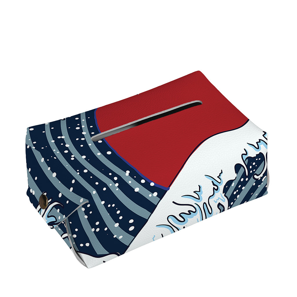The Great Kanagawa Wave Print Rectangle Tissue Box Cover