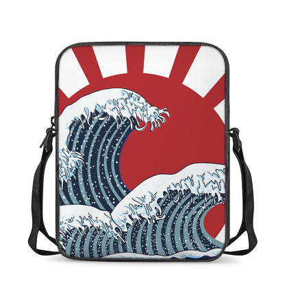The Great Kanagawa Wave Print Rectangular Crossbody Bag