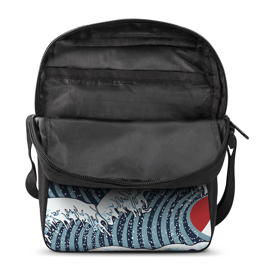 The Great Kanagawa Wave Print Rectangular Crossbody Bag