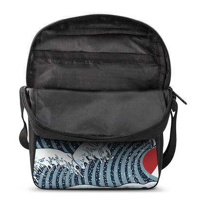The Great Kanagawa Wave Print Rectangular Crossbody Bag
