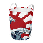 The Great Kanagawa Wave Print Round Laundry Basket