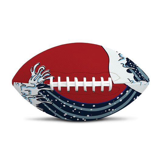 The Great Kanagawa Wave Print Rugby Ball