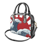 The Great Kanagawa Wave Print Shoulder Handbag