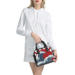 The Great Kanagawa Wave Print Shoulder Handbag