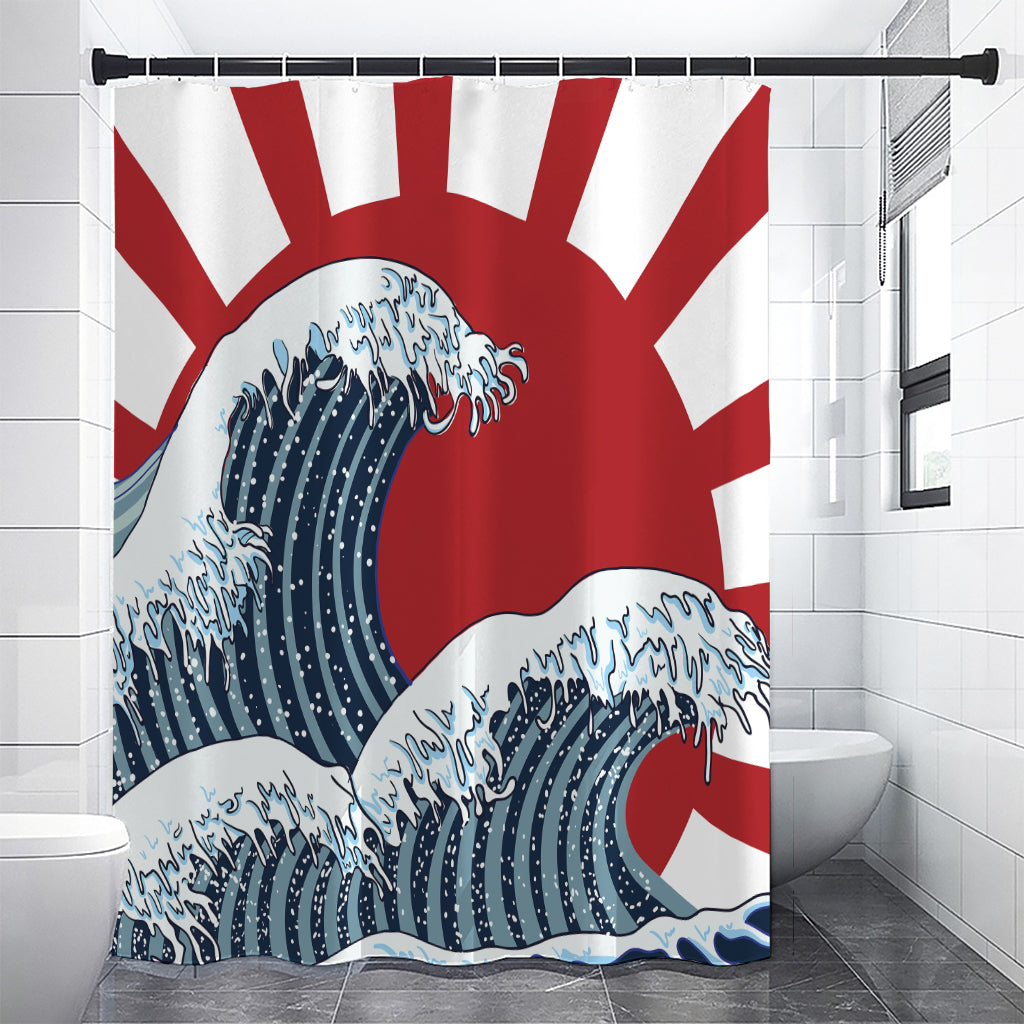 The Great Kanagawa Wave Print Shower Curtain