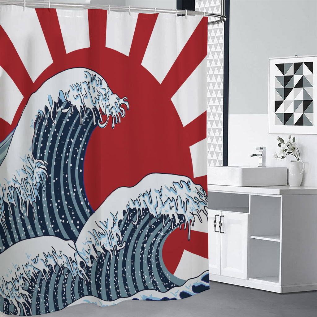 The Great Kanagawa Wave Print Shower Curtain