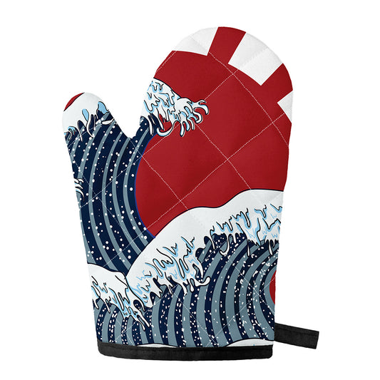 The Great Kanagawa Wave Print Single Oven Mitt