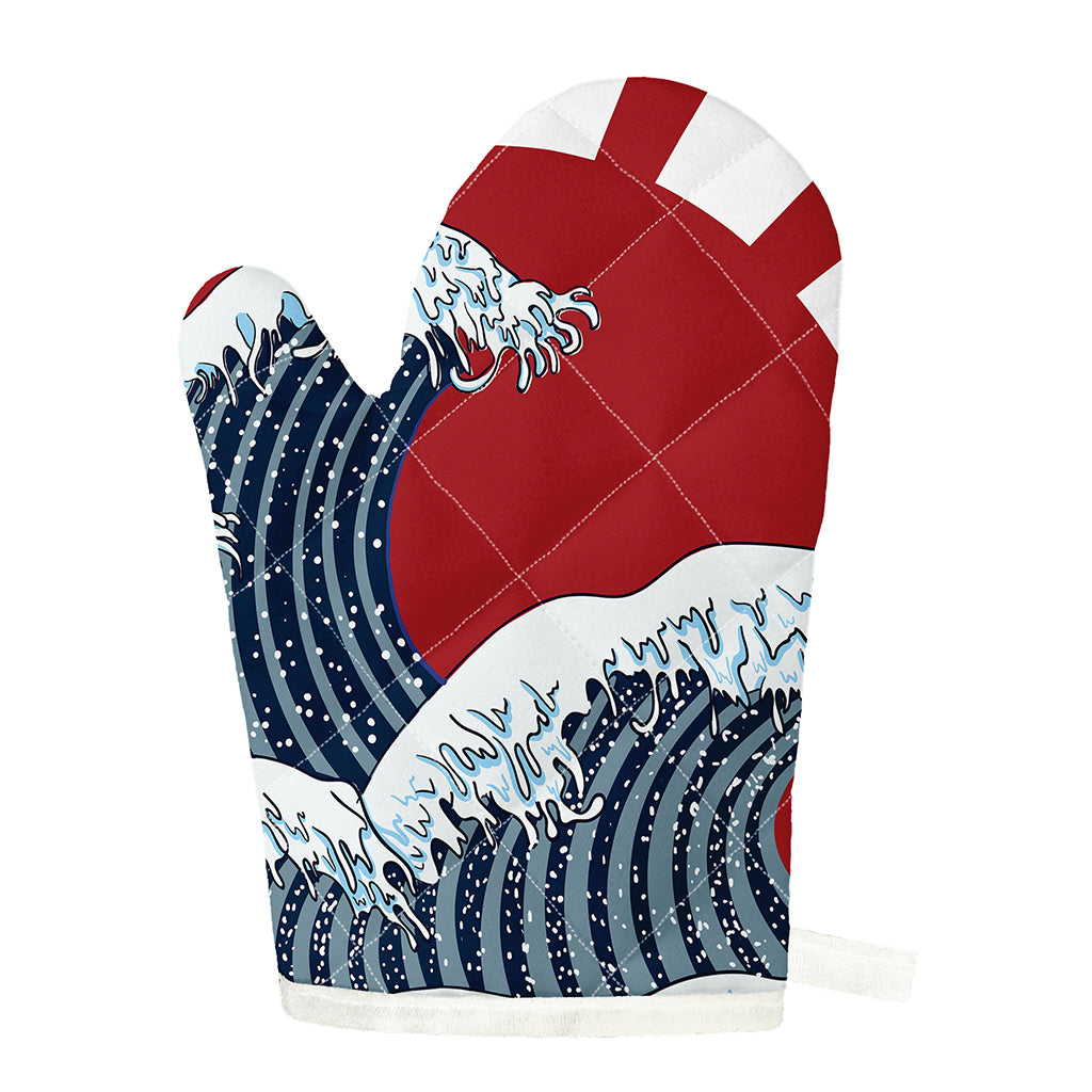 The Great Kanagawa Wave Print Single Oven Mitt