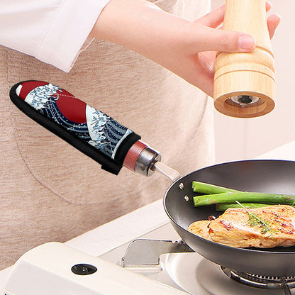 The Great Kanagawa Wave Print Skillet Handle Cover