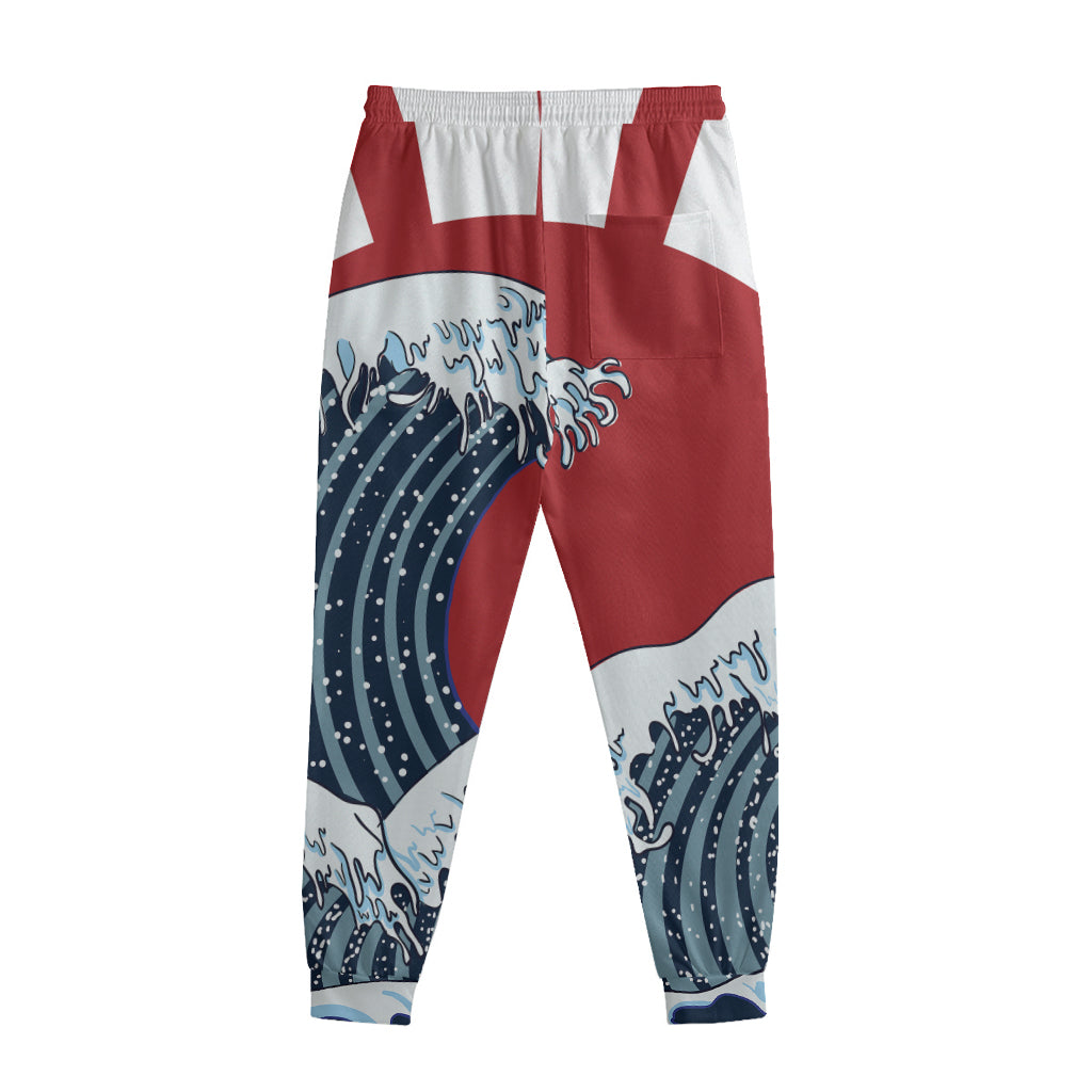 The Great Kanagawa Wave Print Sweatpants