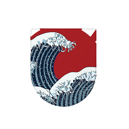The Great Kanagawa Wave Print Toilet Lid Cover
