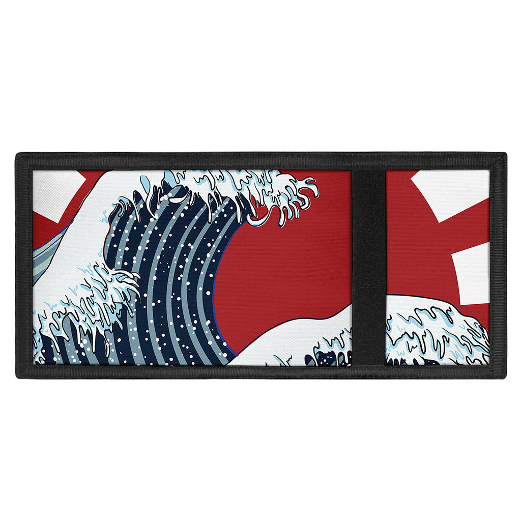 The Great Kanagawa Wave Print Trifold Wallet