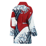 The Great Kanagawa Wave Print Women's Bathrobe