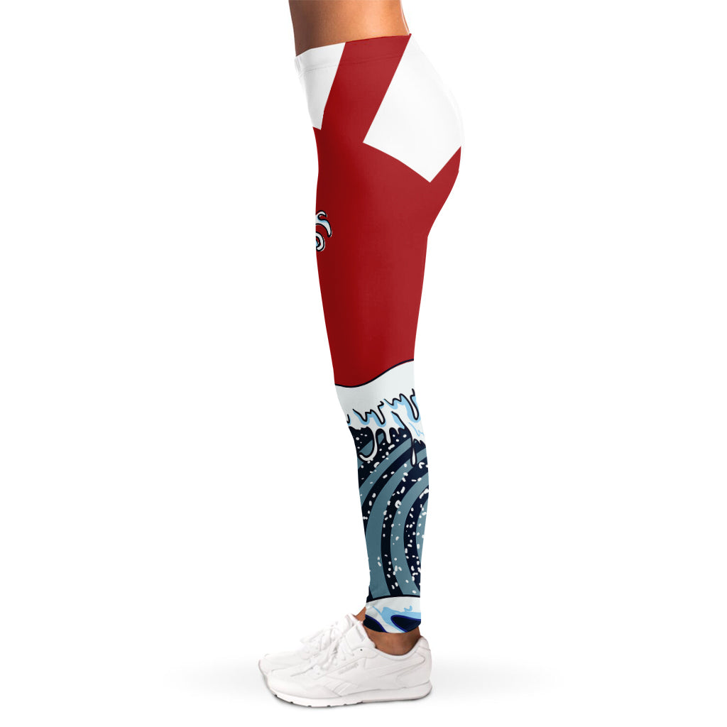 The Great Kanagawa Wave Print Women's Leggings