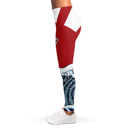 The Great Kanagawa Wave Print Women's Leggings