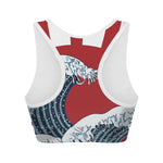 The Great Kanagawa Wave Print Women's Sports Bra