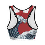 The Great Kanagawa Wave Print Women's Sports Bra