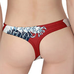 The Great Kanagawa Wave Print Women's Thong