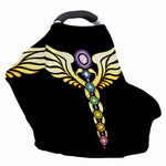 The Seven Chakras Caduceus Print Baby Seat Cover