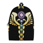 The Seven Chakras Caduceus Print Backpack
