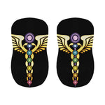 The Seven Chakras Caduceus Print Bar Stool Covers