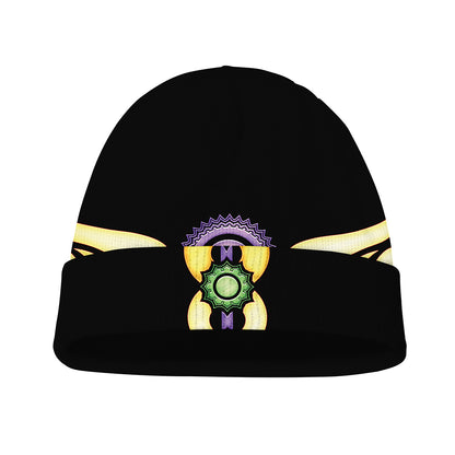 The Seven Chakras Caduceus Print Beanie