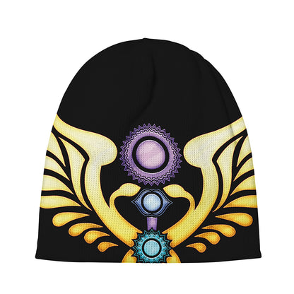 The Seven Chakras Caduceus Print Beanie