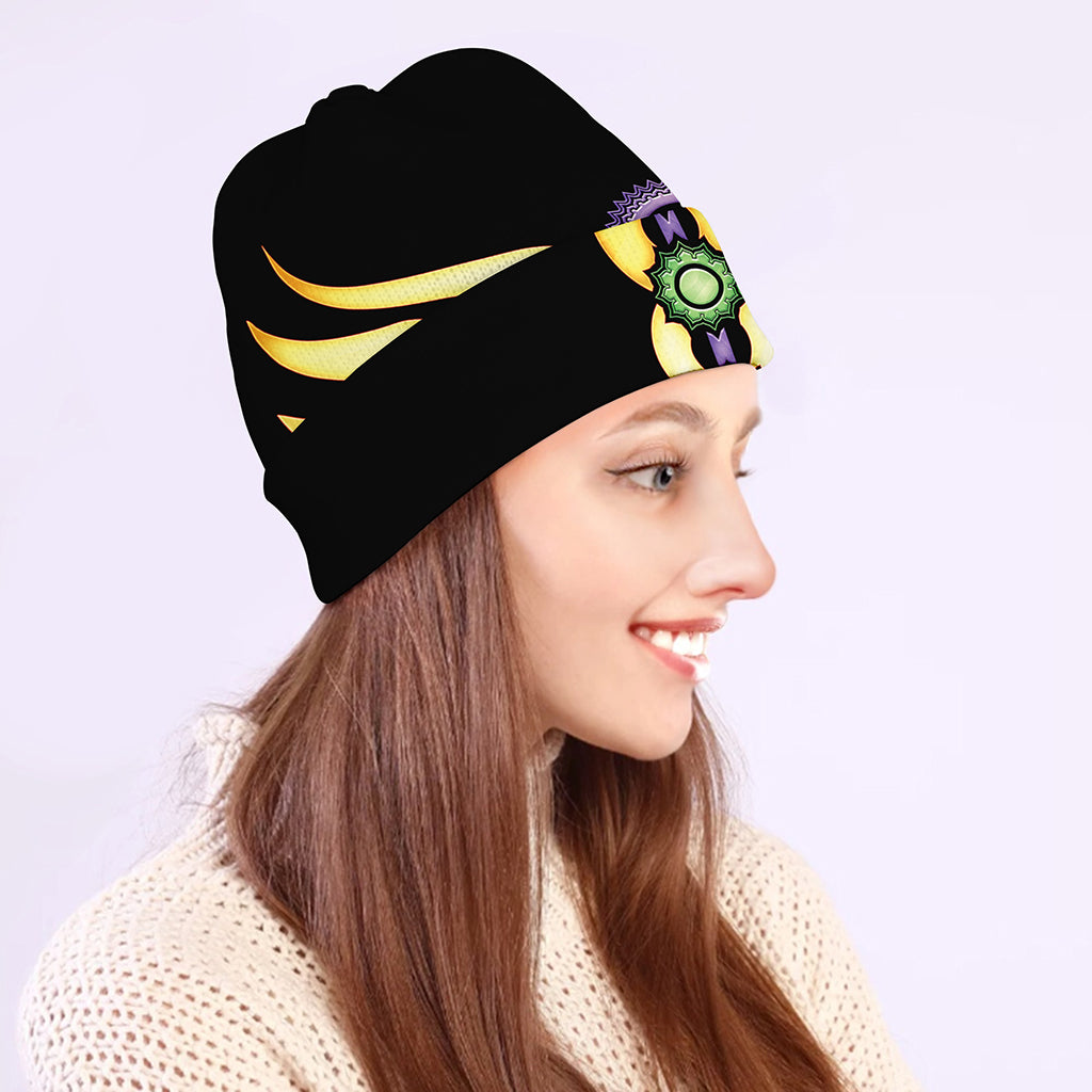 The Seven Chakras Caduceus Print Beanie