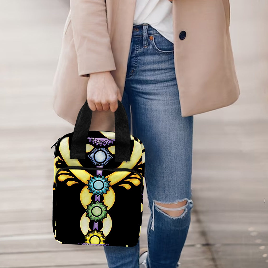 The Seven Chakras Caduceus Print Bible Tote Bag