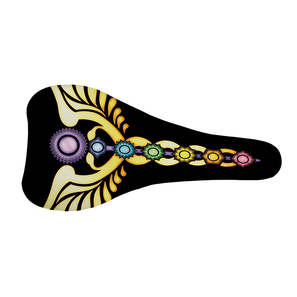 The Seven Chakras Caduceus Print Bicycle Seat Cover