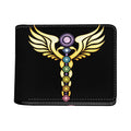 The Seven Chakras Caduceus Print Bifold Wallet