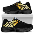 The Seven Chakras Caduceus Print Black Chunky Shoes