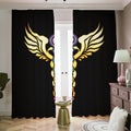 The Seven Chakras Caduceus Print Dimout Pencil Pleat Curtains