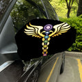 The Seven Chakras Caduceus Print Car Side Mirror Covers