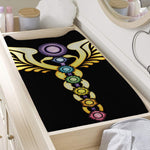 The Seven Chakras Caduceus Print Changing Pad Cover