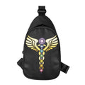 The Seven Chakras Caduceus Print Sling Bag
