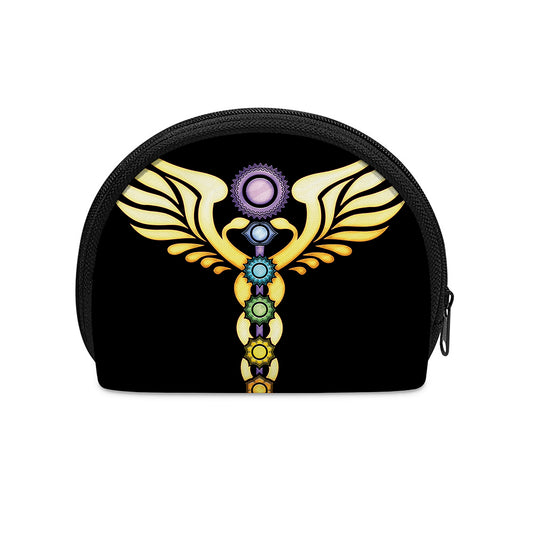 The Seven Chakras Caduceus Print Coin Purse