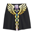 The Seven Chakras Caduceus Print Cotton Shorts